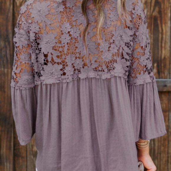 HP💝1/14Boutique size s purple blouse wit… - Picture 3 of 4